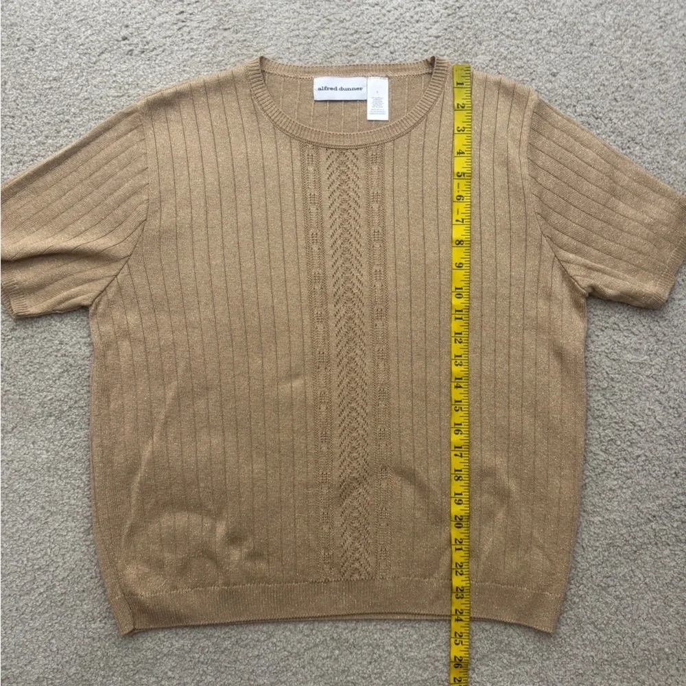 Women’s Tan/Gold Accents Alfred Dunner Top